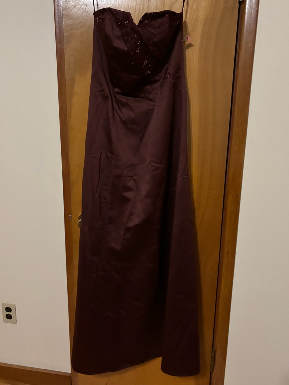 Jordan Strapless Dress in Deep Burgundy/Plum y2k vintage prom